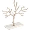imageCosmoLiving by Cosmopolitan Marble Tree Jewelry Stand with Rectangular Base 12quot x 3quot x 10quot GoldSilver
