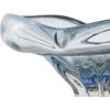 imageDeco 79 Glass Heart Ombre Decorative Bowl with Folded Curve Opening and Scalloped Base 11quot x 11quot x 6quot Blue