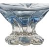 imageDeco 79 Glass Heart Ombre Decorative Bowl with Folded Curve Opening and Scalloped Base 11quot x 11quot x 6quot Blue