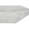 imageDeco 79 Marble Geometric Living Room Decor Tray Square Ottoman Tray Serving Tray 8quot x 8quot x 2quot WhiteWhite