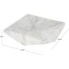 imageDeco 79 Marble Geometric Living Room Decor Tray Square Ottoman Tray Serving Tray 8quot x 8quot x 2quot WhiteWhite
