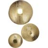 imageDeco 79 Metal Plate Home Wall Decor Large Metallic Disk Wall Sculpture Set of 3 Wall Art 36quot 27quot 22quotD GoldGold