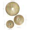 imageDeco 79 Metal Plate Home Wall Decor Large Metallic Disk Wall Sculpture Set of 3 Wall Art 36quot 27quot 22quotD GoldGold