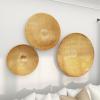 imageDeco 79 Metal Plate Home Wall Decor Large Metallic Disk Wall Sculpture Set of 3 Wall Art 36quot 27quot 22quotD GoldGold