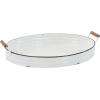 imageDeco 79 Metal Tray with Wood Handles Set of 2 21quot 18quotW White