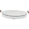 imageDeco 79 Metal Tray with Wood Handles Set of 2 21quot 18quotW White