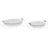 imageDeco 79 Metal Tray with Wood Handles Set of 2 21quot 18quotW White