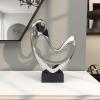 imageDeco 79 Polystone Abstract Decorative Sculpture Heart Home Decor Statue with Black Base Accent Figurine 10quot x 5quot x 14quot SilverSilver