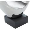 imageDeco 79 Polystone Abstract Decorative Sculpture Heart Home Decor Statue with Black Base Accent Figurine 10quot x 5quot x 14quot SilverSilver