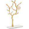 imageCosmoLiving by Cosmopolitan Marble Tree Jewelry Stand with Rectangular Base 12quot x 3quot x 10quot GoldGold