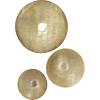 imageDeco 79 Metal Plate Home Wall Decor Large Metallic Disk Wall Sculpture Set of 3 Wall Art 36quot 27quot 22quotD GoldGold