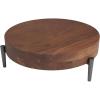 imageDeco 79 Wood Living Room Decor Tray Ottoman Tray with Black Metal Legs Serving Tray 12quot x 12quot x 4quot BrownBrown