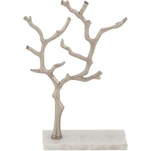 imageCosmoLiving by Cosmopolitan Marble Tree Jewelry Stand with Rectangular Base 12quot x 3quot x 10quot GoldSilver