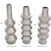 imageDeco 79 Ceramic Abstract Decorative Vase Bubble Inspired Centerpiece Vases with Varying Shapes Set of 3 Flower Vases for Home Decoration 3quot W 11quot H SilverSilver