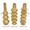 imageDeco 79 Ceramic Abstract Decorative Vase Bubble Inspired Centerpiece Vases with Varying Shapes Set of 3 Flower Vases for Home Decoration 3quot W 11quot H SilverGold