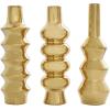 imageDeco 79 Ceramic Abstract Decorative Vase Bubble Inspired Centerpiece Vases with Varying Shapes Set of 3 Flower Vases for Home Decoration 3quot W 11quot H SilverGold