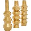 imageDeco 79 Ceramic Abstract Decorative Vase Bubble Inspired Centerpiece Vases with Varying Shapes Set of 3 Flower Vases for Home Decoration 3quot W 11quot H SilverGold