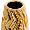 imageDeco 79 Ceramic Decorative Vase Dimensional Chevron Textured Centerpiece Vases with Varying Shapes Set of 3 Vases for Home Decoration 4quot W 11quot H GoldGold