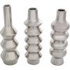 imageDeco 79 Ceramic Abstract Decorative Vase Bubble Inspired Centerpiece Vases with Varying Shapes Set of 3 Flower Vases for Home Decoration 3quot W 11quot H SilverSilver
