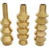 imageDeco 79 Ceramic Abstract Decorative Vase Bubble Inspired Centerpiece Vases with Varying Shapes Set of 3 Flower Vases for Home Decoration 3quot W 11quot H SilverGold