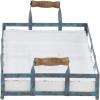 imageDeco 79 Farmhouse Metal Tray Set 13quotW x 5quotH Blue Brown