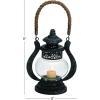 imageDeco 79 93996 Metal Glass Jute Lantern 8quotW9quotH