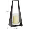 imageDeco 79 Aluminum Pillar Candle Lantern 7quot x 5quot x 14quot Black7 x 5 x 14