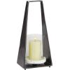 imageDeco 79 Aluminum Pillar Candle Lantern 7quot x 5quot x 14quot Black7 x 5 x 14