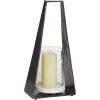 imageDeco 79 Aluminum Pillar Candle Lantern 7quot x 5quot x 14quot Black8 x 5 x 18