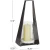 imageDeco 79 Aluminum Pillar Candle Lantern 7quot x 5quot x 14quot Black8 x 5 x 18
