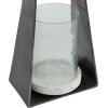imageDeco 79 Aluminum Pillar Candle Lantern 7quot x 5quot x 14quot Black8 x 5 x 18
