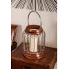 imageDeco 79 Farmhouse Cage Candle Lantern 9quot W x 11quot H Brown SilverBrown  Silver