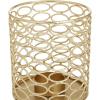 imageDeco 79 Glam Metal Round Candle Holder Set of 3 4quotW 4quotH SilverGold