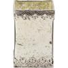 imageDeco 79 Rustic Cuboid Candle Holders 5quotW x 8quotH Silver Gold White