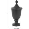 imageDeco 79 Ceramic Living Room Decorative Jars Fluted Urn Shaped Decorative Container with Lid Jar with Lid 11quot x 11quot x 28quot BlackBlack