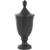 imageDeco 79 Ceramic Living Room Decorative Jars Fluted Urn Shaped Decorative Container with Lid Jar with Lid 11quot x 11quot x 28quot BlackBlack