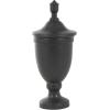 imageDeco 79 Ceramic Living Room Decorative Jars Fluted Urn Shaped Decorative Container with Lid Jar with Lid 11quot x 11quot x 28quot BlackBlack