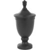 imageDeco 79 Ceramic Living Room Decorative Jars Fluted Urn Shaped Decorative Container with Lid Jar with Lid 11quot x 11quot x 28quot BlackBlack