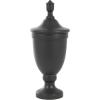imageDeco 79 Ceramic Living Room Decorative Jars Fluted Urn Shaped Decorative Container with Lid Jar with Lid 11quot x 11quot x 28quot BlackBlack