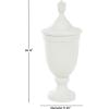 imageDeco 79 Ceramic Living Room Decorative Jars Fluted Urn Shaped Decorative Container with Lid Jar with Lid 11quot x 11quot x 28quot BlackWhite