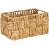 imageDeco 79 Jute Rope Handmade Decorative and Functional Storage Basket Woven Rectangular Basket Organizer with Slit Handles Set of 2 Basket for Storage 16quot 13quotW Brown