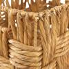 imageDeco 79 Jute Rope Handmade Decorative and Functional Storage Basket Woven Rectangular Basket Organizer with Slit Handles Set of 2 Basket for Storage 16quot 13quotW Brown