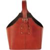 imageDeco 79 Leather Handmade 2 Bottle Wine Holder with Carrying Handle 10quot x 6quot x 13quot BrownTan