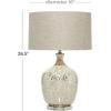 imageDeco 79 Glass Room Table Lamp Accent Lamp with Faux Mercury Glass Finish Lamp 16quot x 16quot x 27quot Silver