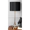 imageDeco 79 Metal Room Buffet Lamp Table Lamp with Black Shade and Crystal Accent Lamp 12quot x 12quot x 31quot Gold12 x 12 x 31