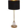 imageDeco 79 Metal Room Buffet Lamp Table Lamp with Black Shade and Crystal Accent Lamp 12quot x 12quot x 31quot Gold12 x 12 x 31