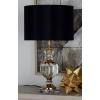 imageDeco 79 Metal Room Buffet Lamp Table Lamp with Black Shade and Crystal Accent Lamp 12quot x 12quot x 31quot Gold14 x 14 x 24