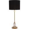 imageDeco 79 Metal Room Buffet Lamp Table Lamp with Black Shade and Crystal Accent Lamp 12quot x 12quot x 31quot Gold12 x 12 x 31