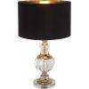 imageDeco 79 Metal Room Buffet Lamp Table Lamp with Black Shade and Crystal Accent Lamp 12quot x 12quot x 31quot Gold14 x 14 x 24