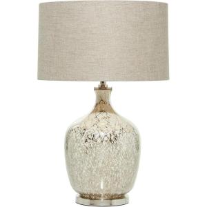 imageDeco 79 Glass Room Table Lamp Accent Lamp with Faux Mercury Glass Finish Lamp 16quot x 16quot x 27quot Silver